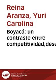 Boyacá: un contraste entre competitividad,desempeño económico y pobreza