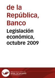 Legislación económica, octubre 2009