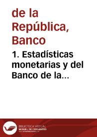 1. Estadísticas monetarias y del Banco de la República, enero 2006