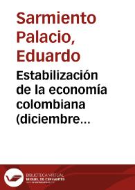 Estabilización de la economía colombiana (diciembre 1976 - junio 1978)