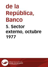 5. Sector externo, octubre 1977