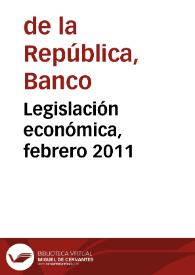 Legislación económica, febrero 2011