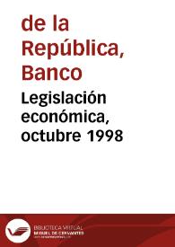 Legislación económica, octubre 1998