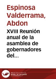 XVIII Reunión anual de la asamblea de gobernadores del Banco Interamericano de Desarrollo