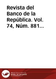 Revista del Banco de la República. Vol. 74, Núm. 881 (marzo 2001)