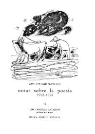 Notas sobre la poesía (1912-1924)