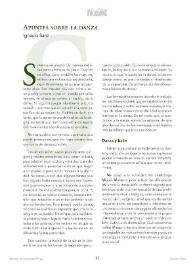 Apuntes sobre la danza
