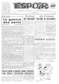 Espoir : Organe de la VIª Union régionale de la C.N.T.F. Num. 319, 11 février 1968