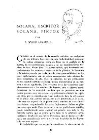 Solana, escritor; Solana, pintor