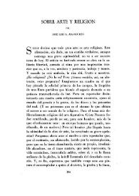 Sobre arte y religión