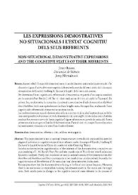 Les expressions demostratives no situacionals i l'estat congnitiu dels seus referents