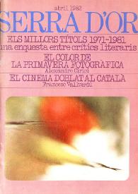 Serra d'Or. Any XXIV, núm. 271, abril 1982