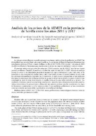Análisis de los avisos de la AEMET en la provincia de Sevilla entre los años 2011 y 2017