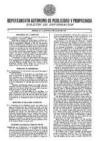 Boletín de Información. Departamento Autónomo de Publicidad y Propaganda [México]. Sábado 3 de julio de 1937