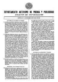 Boletín de Información. Departamento Autónomo de Publicidad y Propaganda [México]. Miércoles 14 de julio de 1937