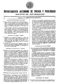 Boletín de Información. Departamento Autónomo de Publicidad y Propaganda [México]. Miércoles 28 de julio de 1937