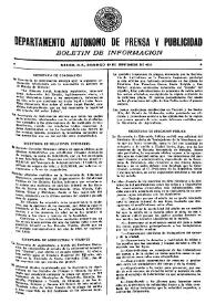 Boletín de Información. Departamento Autónomo de Publicidad y Propaganda [México]. Domingo 19 de septiembre de 1937