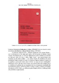 Cadernos Peninsulares-Peninsulares (Lisboa, 1970-2016?) [Semblanza]