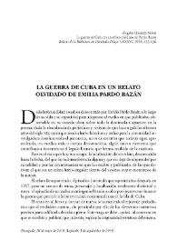 La guerra de Cuba en un relato olvidado de Emilia Pardo Bazán