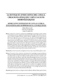 La sufixació apreciativa del català: creacions lèxiques i implicacions morfològiques