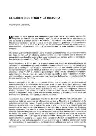 El saber científico y la historia