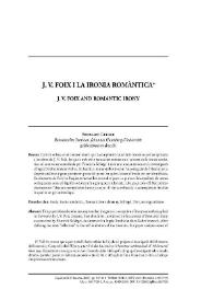 J. V. Foix i la ironia romàntica