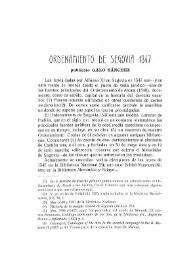 Ordenamiento de Segovia, 1347