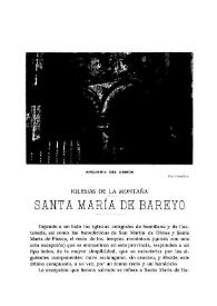 Iglesias de la Montaña. Santa María de Bareyo
