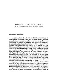Adaulfo de Santiago. El folk-lore en la historia de otros siglos
