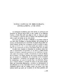 Notas críticas de bibliografía jovellanista (1950-1959)