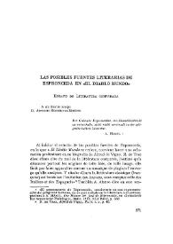 Las posibles fuentes literarias de Espronceda en 'El diablo mundo'