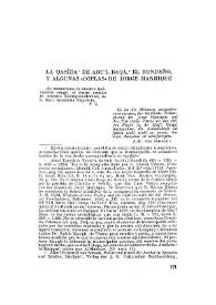 La Qâsida de Abu'l Baqa, el rondeño, y algunas 'Coplas' de Jorge Manrique