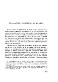 Formación religiosa de 'Azorín'