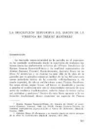 La descripción subversiva del Jardín de la virreina en 'Tirano Banderas'