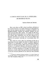 La Orden Franciscana en el Epistolario de Menéndez Pelayo