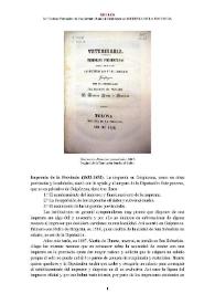 Imprenta de la Provincia (1832-1852) [Semblanza] 