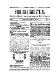 Honduras Industrial. Serie 1.ª, núm. 4, 15 de marzo de 1884