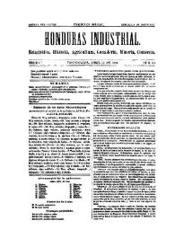 Honduras Industrial. Serie 1.ª, núm. 6, 15 de abril de 1884