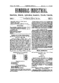 Honduras Industrial. Serie 1.ª, núm. 8, 15 de mayo de 1884