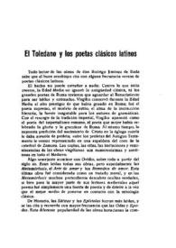 El Toledano y los poetas clásicos latinos