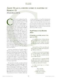 Ángel Velasco, apuntes sobre el maestro de Renedo (II)