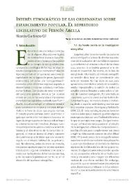 Interés etnográfico de las ordenanzas sobre esparcimiento popular. El repertorio legislativo de Fermín Abella