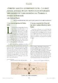 'Spiritus sanctus superveniet in te'. La cruz patada afinada en los protocolos notariales dieciochescos y decimonónicos: Timbres y firmas notariales