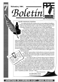 Boletín de la Asociación de Profesores de Español (FASPE). Núm. 7, 1991