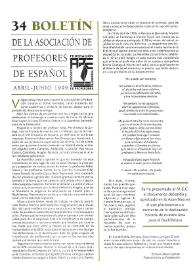 Boletín de la Asociación de Profesores de Español (FASPE). Núm. 34, 1999