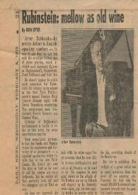 Rubinstein: mellow as old wine