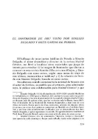 El Santander de 1887 visto por Sinesio Delgado y siete cartas de Pereda