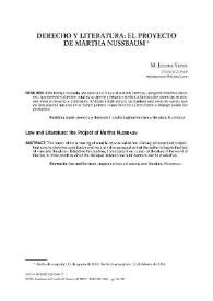 Derecho y literatura: el proyecto de Martha Nussbaum
