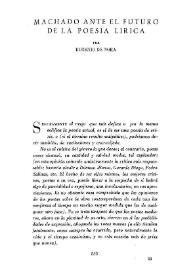 Machado ante el futuro de la poesía lírica