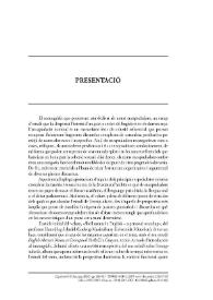 Introducció al monogràfic «L’encapsulació lèxica: cohesió, coherència i metadiscurs»

